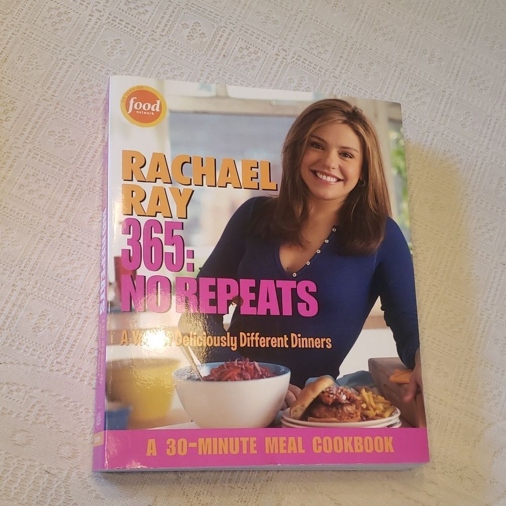 Food Network - "Rachael Ray 365: No Repeats" Cookbook - Soft Cover (2005) 1st Ed